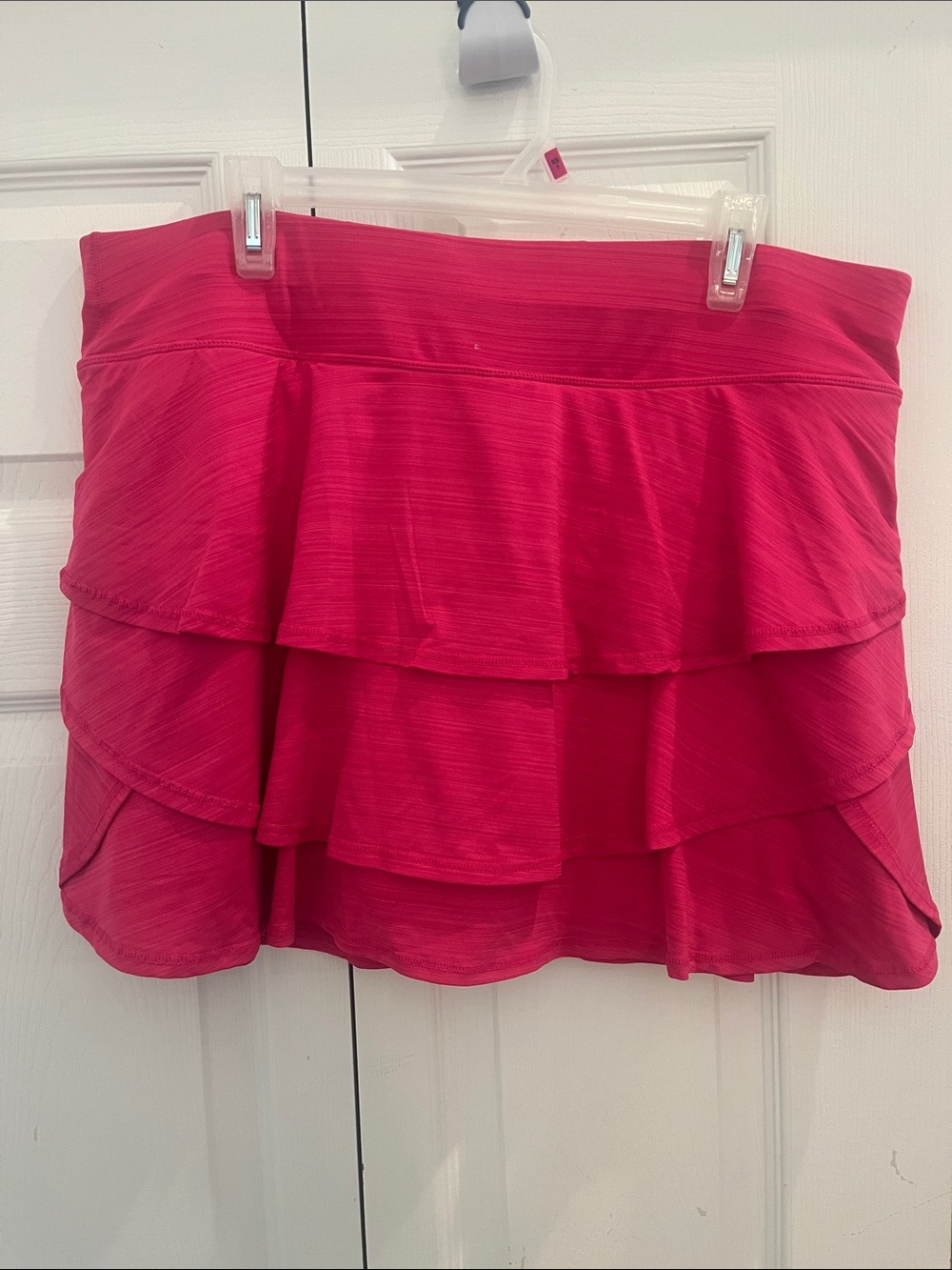 Ideology Hot Pink Tiered Ruffle Skort